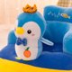 thumbnail image 4 of Silla hinchable de dibujos animados con forma de animal, sofá pequeño, juguetes para saltar, relleno suave para niños, niños, niñas, pingüino, 21,7 x 17,7 x 13,8 pulgadas, 4 of 5