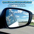 thumbnail image 2 of 3PCS Drive Safe I Love You Car Decals - Rearview Mirror & Windshield Sticker Set for Couples, Family | Reusable Vinyl Decoration in White/Black/Pink | Express Love & Safety, 2 of 2