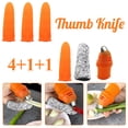 thumbnail image 2 of Finger Cots 6PC Vegetable Picking Potted Plants Trim Silicone Thumb Knife Set Knife Garden Tools Garden Silicone Thumb Knife, 2 of 9