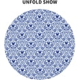 thumbnail image 4 of Nordic Folk Art Round Table Cloth,Abstract Retro Flowers Tablecloths Waterproof Stain-Resistant Oil-Proof Wrinkle 60 Inch Table Cover Dinner Kitchen Decor, 4 of 6