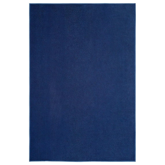 Smooth and soft outdoor Navy area rugs 4' Round for patio, porch, deck, boat, basement, garage, party, event, wedding tents and more with a low pile height