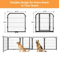 thumbnail image 7 of Emorefun Metal Fence Panels, 16 Panels Portable Dog Playpen with Gate for Indoor, Outdoor, RV Camping, 39.5"H, Black, 7 of 7