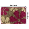 thumbnail image 5 of REGALWOVEN Floral Bath Mat Washable Bath Carpet for Bathroom Red Yellow 20" x 32", 5 of 6