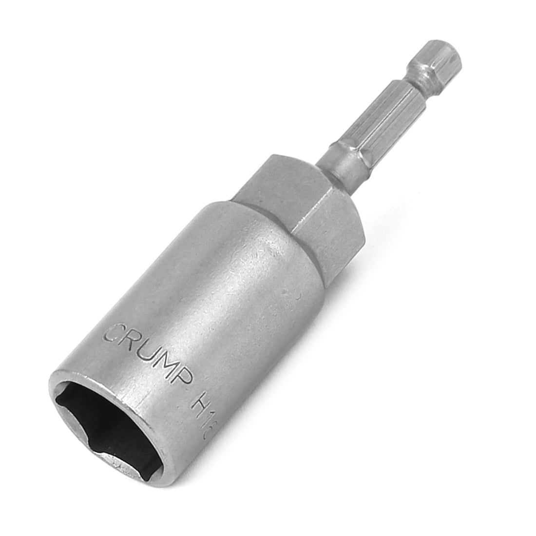 H16 80mm Long 1/4" Shank 16mm Hex Socket Impact Nut Setter Driver Bit Adapter 