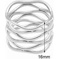 thumbnail image 2 of Stainless Steel Braide Wave Wrap Style Statement Promise Anniversary Ring, 2 of 4