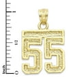 thumbnail image 5 of 10k Solid Gold Number Fifty Eight Necklace with 18" Rolo Chain, #58 Gold Charm Pendant Jewelry for Athletes, Sports Gifts for Him and Her, 5 of 5