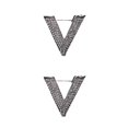 thumbnail image 2 of Thinsony 1/2/3/5 Baroque Trendy V-shaped Pin - Exquisite Electroplating Process Clothes Accessories silvery 2PCS, 2 of 6