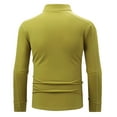 thumbnail image 4 of Mens Quarter Zip Pullover Tops Quick Dry Lightweight Sports Hiking Tshirts Stand Collar Slim Fit UPF 50+ Sun Shirts (XL, Yellow 03), 4 of 7