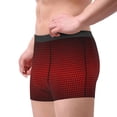 thumbnail image 3 of Kdxio Men's Boxer Briefs with Red Geometric Perforated Square Background Print - Comfortable and Breathable Underwear for Everyday Wear, 3 of 7