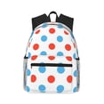 thumbnail image 1 of Easygdp Red Blue Polka Dots Mochila Casual para Portátil, Mochila para Escuela, Viajes, Negocios, 1 of 6