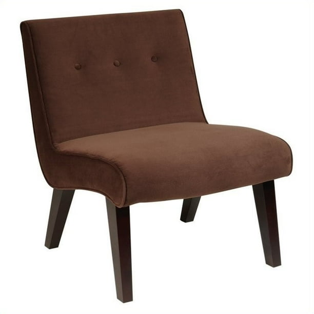 Avenue Six Curves Valencia Accent Chair in Chocolate ...