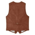 thumbnail image 4 of uikmnh Vests for Men's Corduroy Vest Classic British Retro Style Smart Casual Outerwear for Everyday Business and Daily Wear Size:3XL, 4 of 8