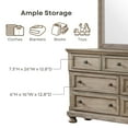 thumbnail image 6 of Furniture of America Astine Adult Transitional 7-Drawer Dresser, Gray, 6 of 8