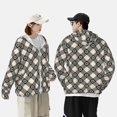 thumbnail image 6 of Haiem Daisy Plaid Black UPF 50+ Fishing Shirts for Men Long Sleeve UV Sun Protection Hoodie Non-Mask Outdoor Hiking Shirts, 6 of 9