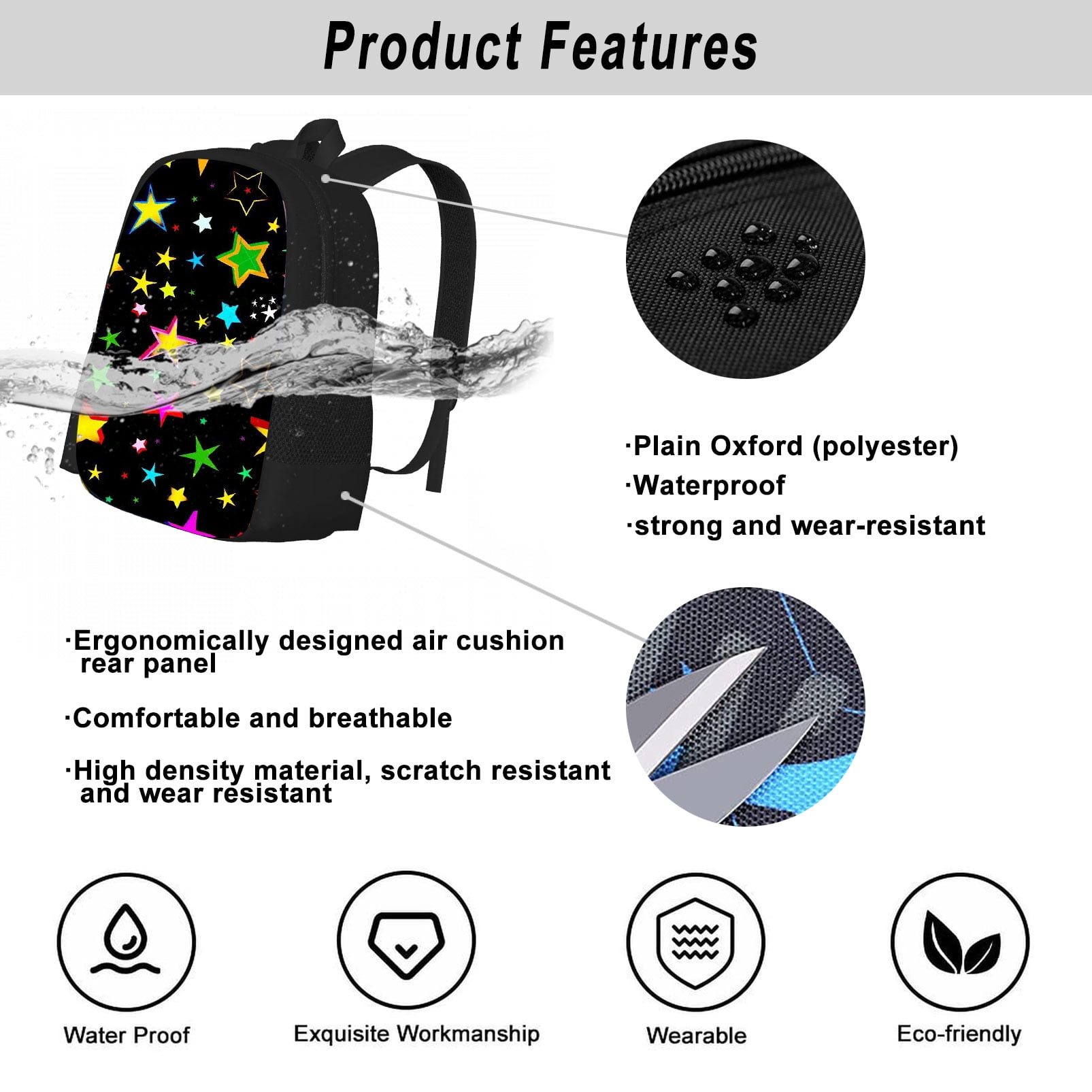 Fortnite Backpack Character Creative Print Knapsack Unisex Fashion School Bag Lightweight Daily Bag Travel Bag