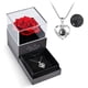 thumbnail image 1 of Rosa real roja preservada con collar I Love You en 100 idiomas ASELFAD, 1 of 2