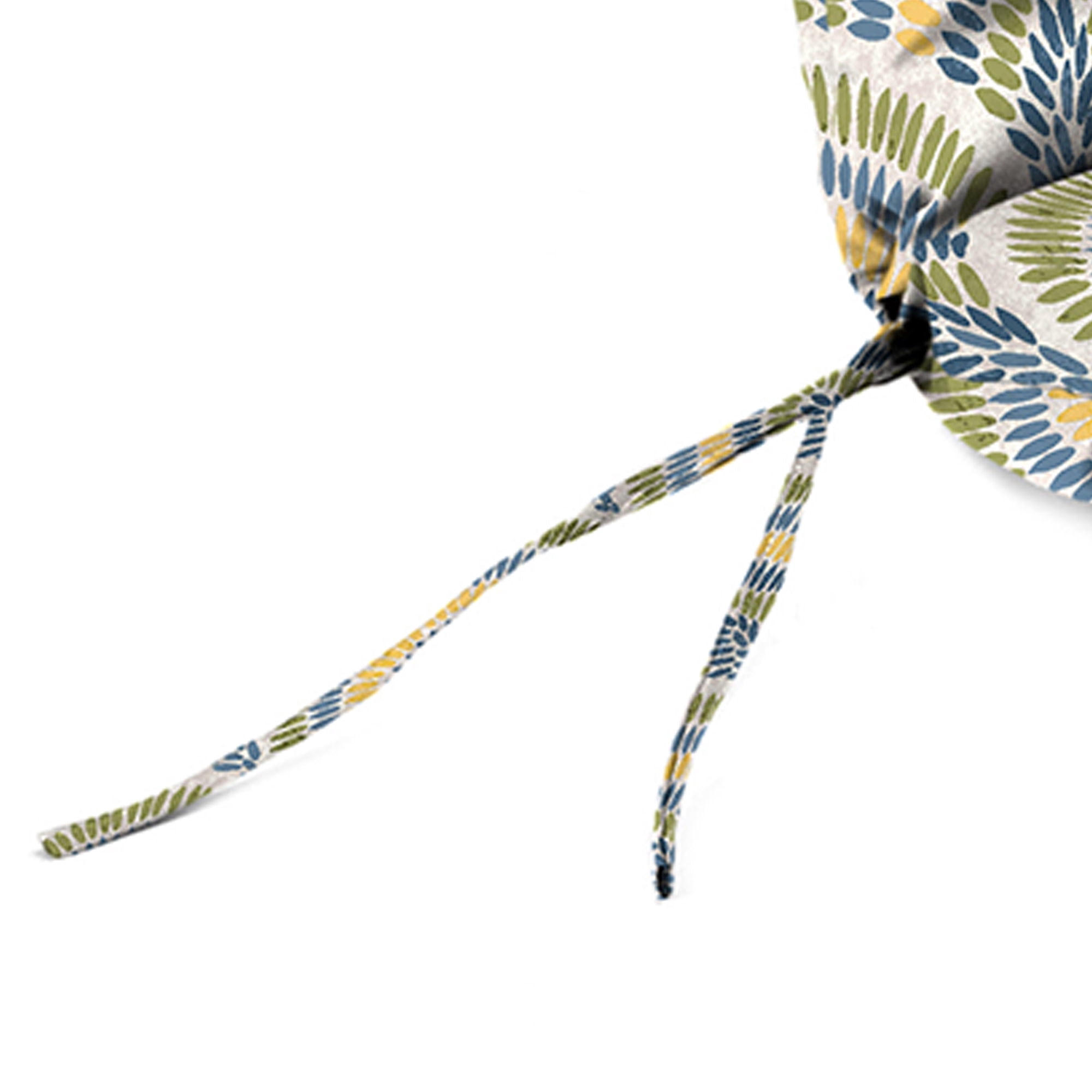 Jordan Manufacturing 72" x 21" Breaker Butter Multicolor Dash Rectangular Outdoor Chaise Lounge Cushion with Ties and Hanger Loop
