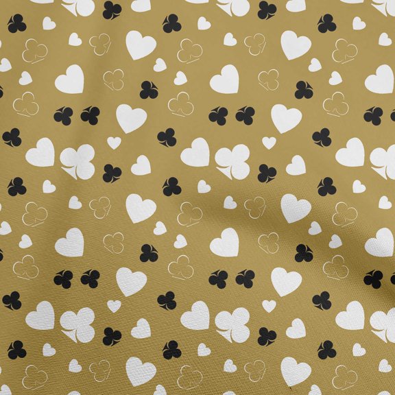 oneOone Cotton Silk Light Brown Fabric Poker Card Sewing Craft Projects Fabric Prints By Yard 42 Inch Wide