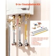 thumbnail image 2 of Kit para calentador de agua VEVOR, kit de reparación de plomería de agua fría y caliente de 3/4 de pulgada con válvulas de aislamiento de 600 WOG, manguera de gas de doble capa, 2 of 9