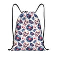 thumbnail image 1 of Gaeub record rock music Skull Drawstring Backpack Bag Sport Gym Sackpack Heavy Duty String Backpack for Men Women-Small, 1 of 6
