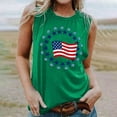 thumbnail image 4 of GERsome Womens 4th of July Tank Tops Crew Neck Sleeveless T Shirts USA Flag Stars Stripes Graphic Loose Fit Summer Tees S-2XL, 4 of 4