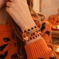 thumbnail image 4 of Halloween Bracelet Set - Soft Clay Beaded Bracelets with Ghost Spider Web Charms, Multi-layer Stackable Wristband for Women Party Favors, 4 of 4