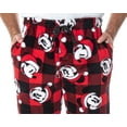 thumbnail image 4 of Disney Mickey Mouse Men's Plaid Minky Plush Fleece Pajama Pants, 4 of 5