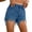 Dark Blue, variant on Hurxie Women's Mid Ripped High Waisted Distressed Denim Shorts Frayed Hem Casual Denim Shorts Black,XXS