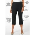 thumbnail image 5 of Catherines Women's Plus Size Suprema Elastic Waist Capri Pant (Petite Available), 5 of 6