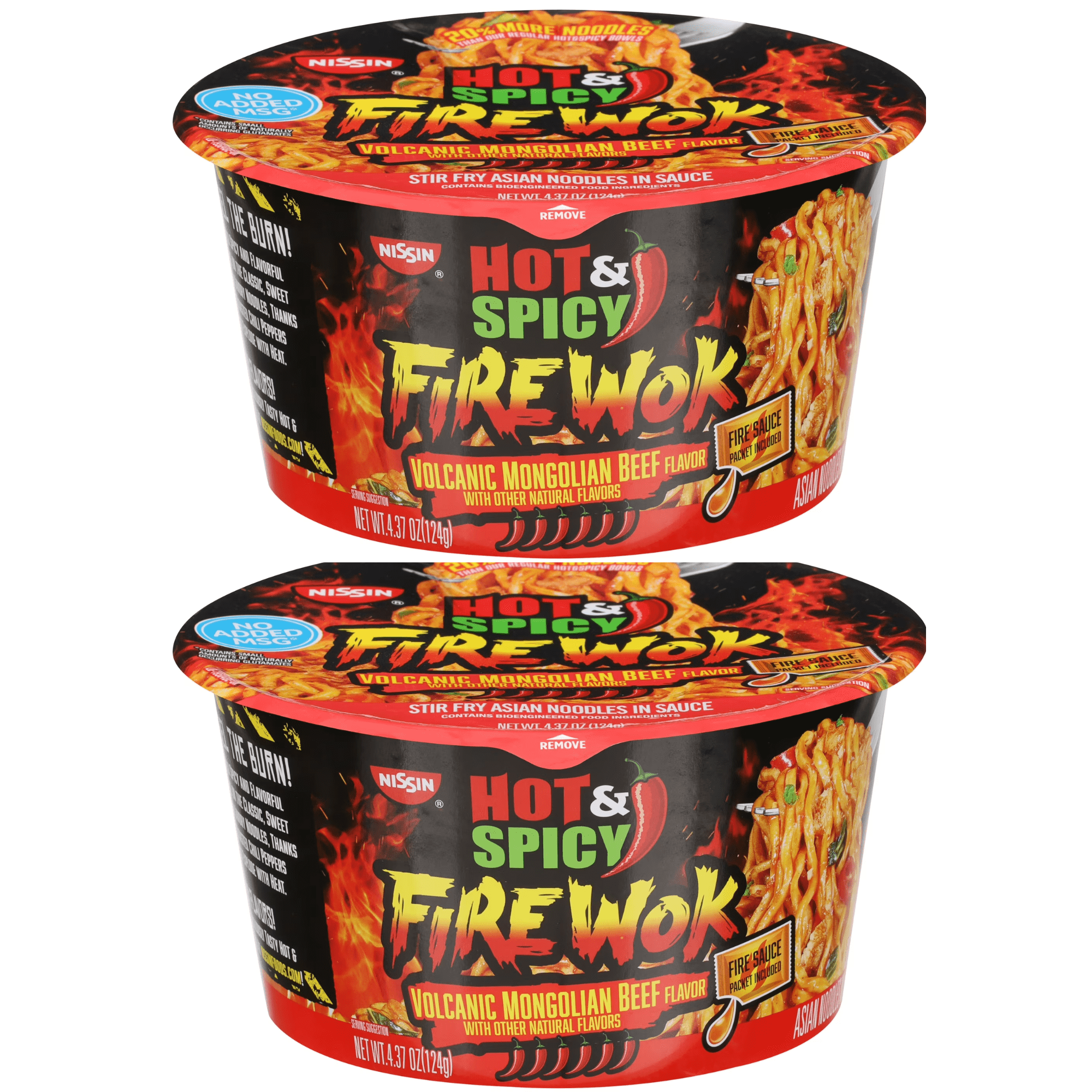 Nissin GEKI Chili Infused Asian Noodles, Fiery Hot Chicken (12 pk