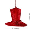 thumbnail image 3 of Red and White Christmas Hanging Decorations with Built-in String for Tree Wall Porch Festive Ornaments, 3 of 6