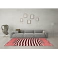 thumbnail image 3 of Ahgly Company Indoor Rectangle Abstract Red Contemporary Area Rugs, 7' x 9', 3 of 4