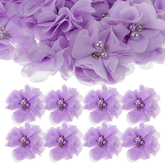 KAKOWELY 30Pcs Multi-function Craft Flowers DIY Flower Fabrics Compact Sewing Flowers Sewing Supply2.36"X2.36"X0.2"
