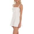 thumbnail image 5 of Biezeib Women Mini Dress Ribbon Bowknot Embroidered Floral Sleeveless Dress Summer Casual Cami Dress A-line Dress, 5 of 6