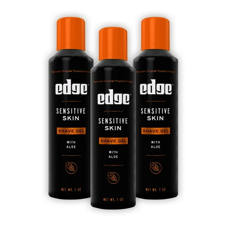 Edge Shaving Gel for Men, 7oz, 3 Pack Mens Shave Gel with Aloe, Mens Shaving Cream, Sensitive Skin Shave Gel - Moisturizes, Protects, and Soothes C3