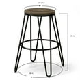 thumbnail image 5 of Furniture of America Mandy Metal Bar Stool in Silver Gun Metal (Set of 2), 5 of 5