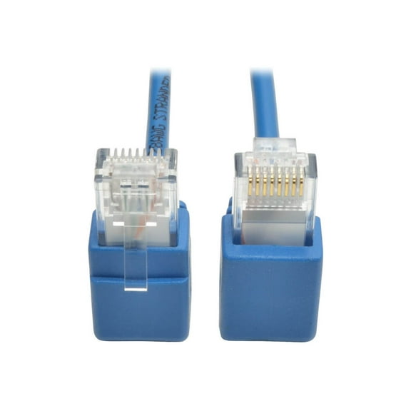 Tripp Lite 2ft RJ-45 M/M Cat6 Snagless Molded Slim Right Angle UTP Patch Cable