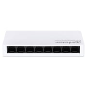 Manhattan 8-Port Gigabit Ethernet Switch with Power-Saving Energy Efficient Ethernet Technology - White