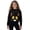 Black Cat, variant on Ghost Pumpkin Bat Candy Print Girls Zip Up Hoodie Long Sleeve Halloween Cropped Sweatshirt Kids Crop Top Pullover Fall Outfits with Front Pocket, Size 11-12 Years