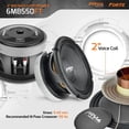 thumbnail image 2 of Altavoz de bajo medio PRV AUDIO, 6 MB, 550 pies, 6.5 pulgadas, 275 W RMS, 8 ohmios, 2 of 7