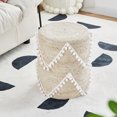 thumbnail image 3 of Ottoman Poof, Natural Corn Husk Poufs, Hand Weave Round Footstool, Pouffe Accent Chair, Ottoman Coffee Table , Outdoor Ottoman, for Living Room, Bedroom, 3 of 7