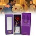 thumbnail image 2 of Gold Rose 24K Plated Gold Dipped Rose, Forever Preserved Red Rose Flowers with Stand,Romantic Gift for Valentine's and Mothers Day, Anniversary, Birthday,Gifts for Her,Wife,Girlfriend, 2 of 9