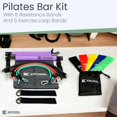 thumbnail image 2 of KROSSIL Portable Pilates Bar Kit with Resistance Bands | Adjustable Resistance Band Bar Home Workout Fitness Kit | 6 Resistance Bands for Men and Women | Purple, 2 of 8