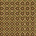 thumbnail image 1 of Ahgly Company Machine Washable Indoor Square Transitional Red Brown Area Rugs, 6' Square, 1 of 7