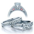 thumbnail image 1 of Classic 2.50 Carat Princess cut Diamond Moissanite Ring Bridal Set in10k White Gold, 1 of 1