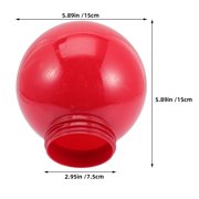 Supvox Red Round Lamp Cover Waterproof Replacement for Outdoor Globe Light Fixture
