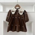 thumbnail image 1 of Vestido de primavera para hermanas, Body con lazo para niñas coreanas, bordado de encaje, solapa Floral, vestido de princesa, ropa para niños, 1 of 6