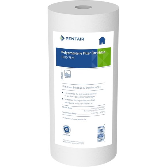 Pentek DGD-7525 Spun Polypropylene Filter Cartridge, 10-Inch x 4-1/2-Inch