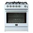 thumbnail image 6 of Forno Leonardo Espresso 30-Inch White Gas Range, 5 Burners, 39,500 BTU, 5 cu.ft Convection Oven, 6 of 11