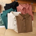 thumbnail image 3 of Tqcoqu Women's Linen Button Down Shirt Short Sleeve,Pleated Blouse Lightweight Loose Fit Casual Tops,Coffee Women's M-XXL, 3 of 5